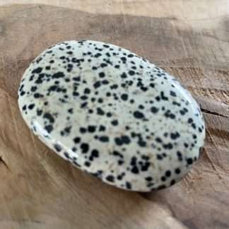 Dalmatiër jaspis handsteen ovaal XL