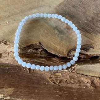 Chalcedoon armband 4 mm facet
